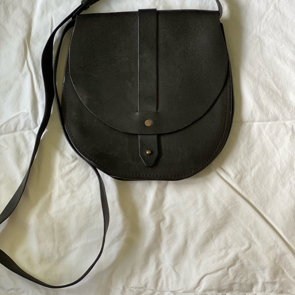 Black leather crossbody
